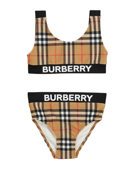 burberry bathing suit girls|burberry high waisted bikini.